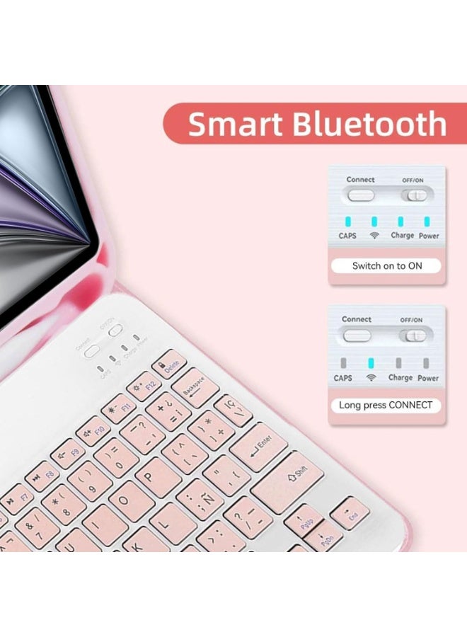 【Arabic English】Keyboard Case with Mouse for Honor Pad X8a 11-inch (2024 Model), Detachable Magnetic Rechargeable, Bluetooth Keyboard Case Cover with Wireless Bluetooth Mouse - Image 3